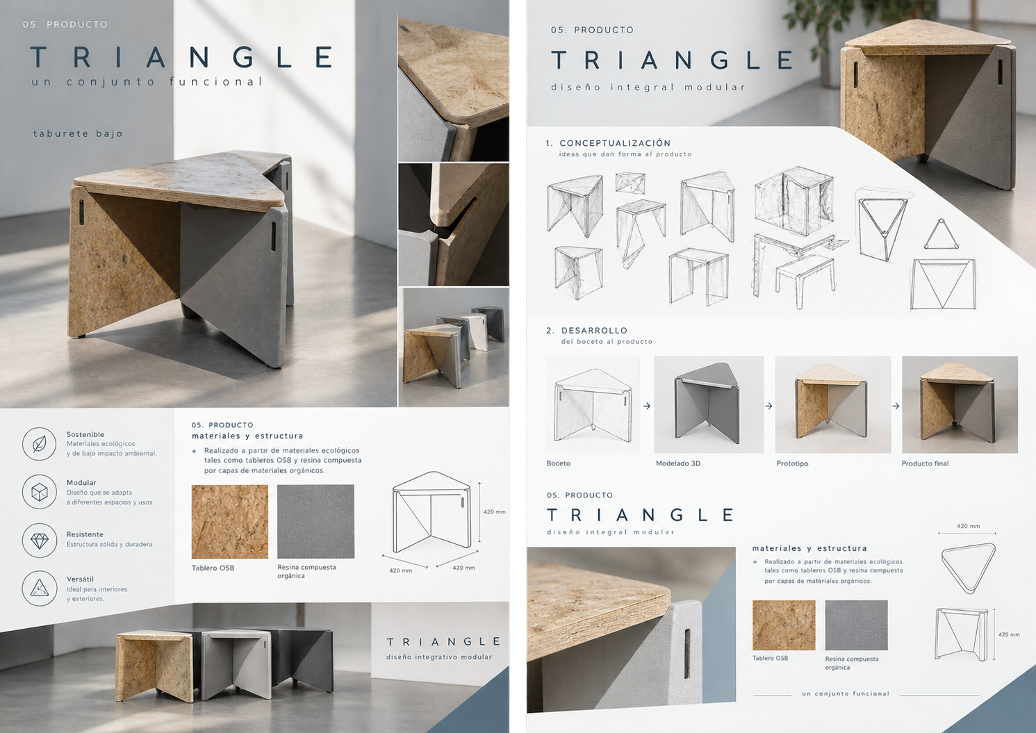 Proyecto Triangle: conceptualización, modelado 3D, prototipo y producto final
