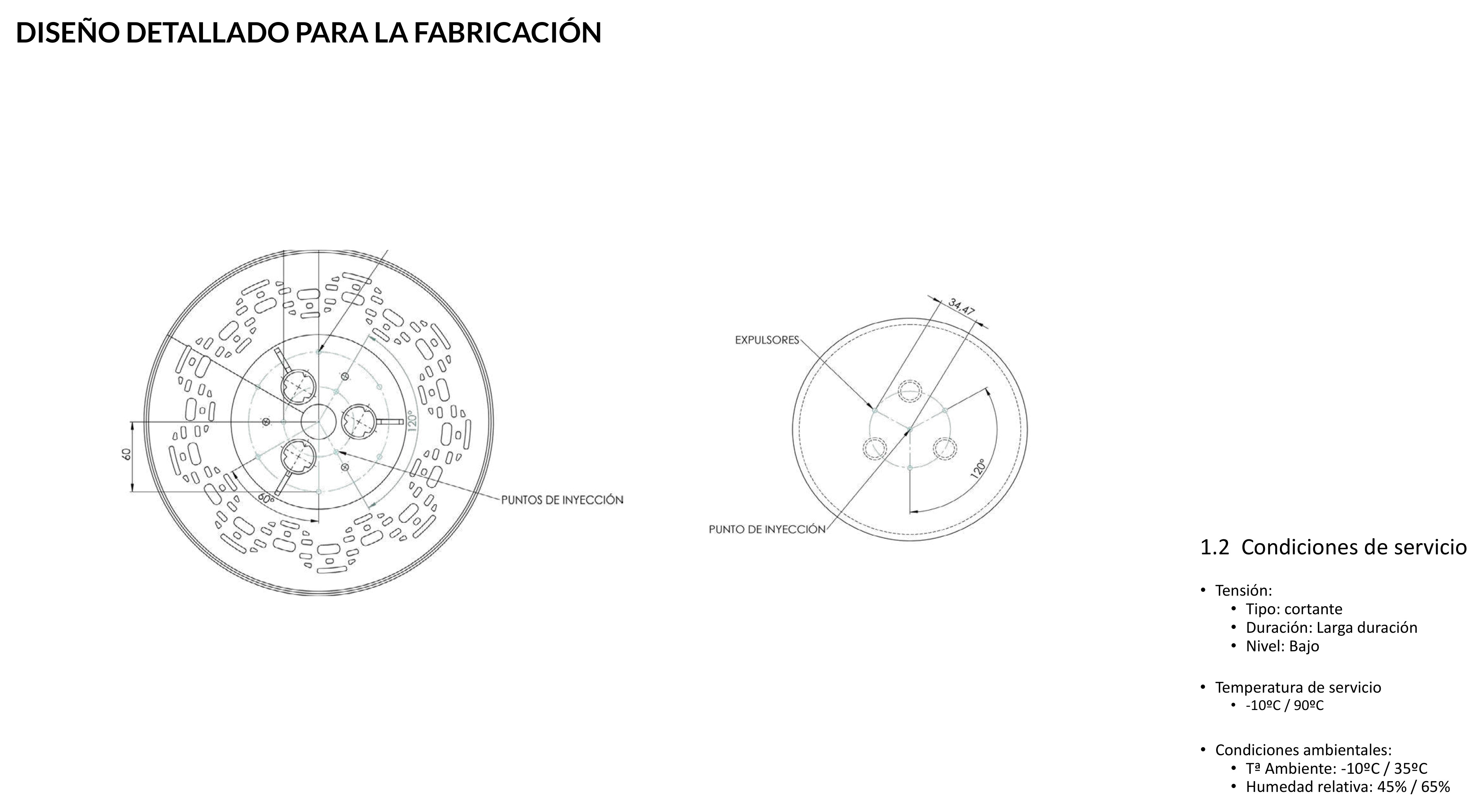 Proyecto de luminaria: diseño detallado para fabricación